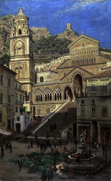 アマルフィ大聖堂 カテドラ w アマルフィ アレクサンダー・ギエリムスキー 写実主義 印象派 Oil Paintings